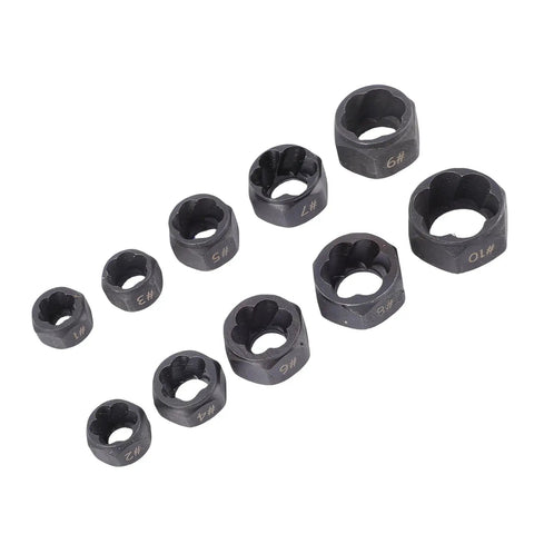 10 Piece Nut Extractor Set For Impact Tools 9mm To 19mm Short Nut Remover Sockets Kit For Cars Bikes And Home Repairs Strong Grabbing