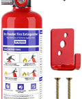 2.5 Lb ABC Dry Chemical Fire Extinguisher With Bracket And Quick Release Handle, showing handle and bracket for use in homes and businesses.
