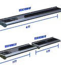Three sizes of Solar Powered Outdoor LED Wall Light 10W For Billboards And Signs, Weatherproof Wireless Security Lamp shown.