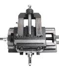 4 Inch Cross Slide Drill Press Vise XY Two Way Milling Vice Heavy Duty Cast Steel Mount with precision threaded clamping.