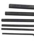 Solid Xixian 6 Pack L Shape Hex Key Wrench Set Made From Tough Carbon Steel For Ycle Fix Ups, Heavy Duty Allen Tool Kit Ideal For Maintenance Jobs And Hand Screwdriver Grabs That Hold Up Great No Bending, close-up of black hex keys