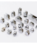 16 Piece Cabinet Shelf Clips Zinc Alloy Glass Clamp Holders Wood Shelf Supports Hardware Accessories