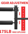 Leg Extension And Curl Machine Attachment For Power Rack And Home Gym Beefy Steel Build with 8 gear adjustment, 175lb max load