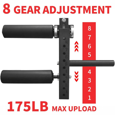 Leg Extension And Curl Machine Attachment For Power Rack And Home Gym Beefy Steel Build with 8 gear adjustment, 175lb max load