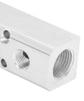 Aluminum Pneumatic Manifold Air Distribution Block With G12 Inlet And G14 Outlet 30X30mm Ports Built Tough For Industrial Grade