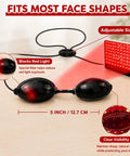 Top Shelf 4 Pack Semi Clear Safety Glasses For Tanning Beds And Sunbeds No Sweat Adjust Red Light Therapy Goggles With See Through Lenses and Laser Beauty Treatments, adjustable size, blocks red light, 5 inch