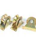 Heavy Duty Stainless Steel Caster Wheel Set Four Pack For Sliding Door Tracks U Type 60mm Bearing Pulleys Rollers Rigid Durable Hardware