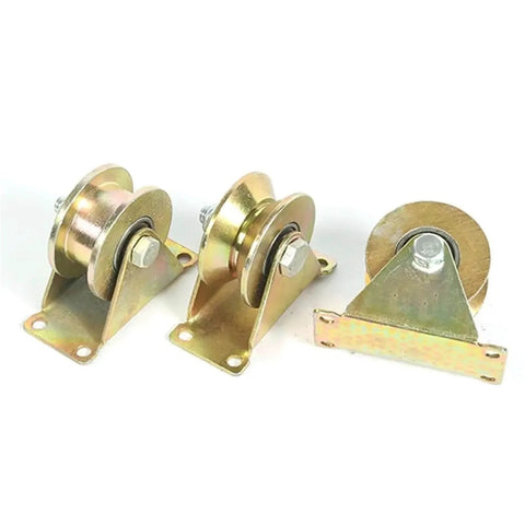 Heavy Duty Stainless Steel Caster Wheel Set Four Pack For Sliding Door Tracks U Type 60mm Bearing Pulleys Rollers Rigid Durable Hardware