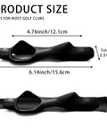 Golf Grip Trainer 2 Pack With Swing Correcting Arm Band And Training Aid Instantly Fix Your Hand Position On Any Club Clip On Practice Kit dimensions shown in inches and centimeters
