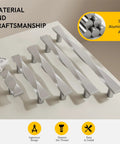 Solid aluminum alloy cabinet handles displayed on a surface, highlighting material and craftsmanship.