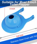 3 Inch Toilet Flapper Replacement Kit For Gerber 99 788 No Fuss Easy Install with 9.8-inch stainless steel chain