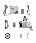 Heavy Duty Bench Grinder And Knife Sharpener With 1x30 Belt Sander Plus Polishing Wheel Tool components layout, including motor and adjustable parts.