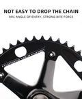 Close-up of Fixed Gear Hollow Crankset 48T 165mm 144 BCD Single Speed Chainring, highlighting teeth design.