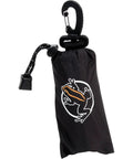 Bright Orange Hi Vis Safety Tube For Boating 40 Inch Long Rescue Tube With Mouth Inflation High Visibility Flotation Device in black pouch