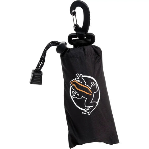 Bright Orange Hi Vis Safety Tube For Boating 40 Inch Long Rescue Tube With Mouth Inflation High Visibility Flotation Device in black pouch