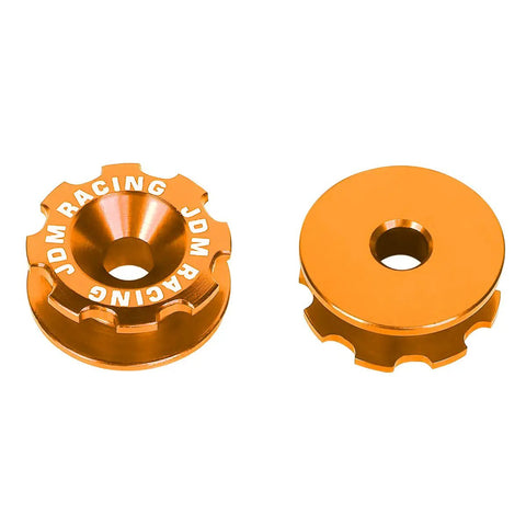 Orange Quick Release Bumper Fastener Kit for Car Bumpers and Trunk, Aircraft Grade Aluminum, Set of 4 Fasteners, Drilling Required