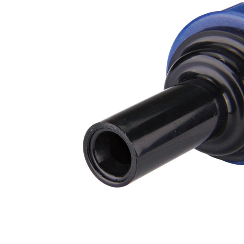 Close-up of Compression Swivel Adapter With Washer For 1 Quarter Inch Drip Tubing To 3 Quarter Inch MHT Hose Bibb Or Garden Hose Built In Swivel To Prevent Kinking Leak Free Connection For No Fuss Drip Irrigation Black