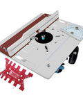Durable Aluminum Router Table Insert Plate Set For Wood Milling Flip Jig Precision engineered aluminum insert with calibrator and markings.