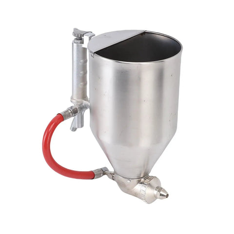 Big Time Cement Mortar Sprayer With 3.5L Reservoir Tank featuring stainless steel pot and air compressor connection for textured paint.