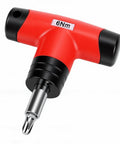 Close-up of Pissente T Handle Preset Torque Wrench 6Nm Ratchet Screwdriver Precision Adjustment Tool with red handle.