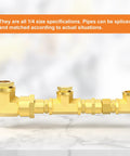 Brass Pipe Fittings 104 Piece Assortment Kit With Reducing Adapters Hex Nipples for plumbing projects on marble surface
