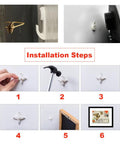 Traceless Wall Hangers 40 Piece Set Invisible Nail Hooks No Trace Picture Hangers For Drywall And Hardwall installation steps