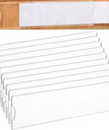 Stacked Acrylic Name Plate Holder 2x8 Inch 30 Pack Clear Desk and Door Sign Holder With No Fuss Adhesive for Office Use