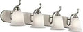 Brushed Nickel Four Light Vanity Light With White Scavo Glass, Classic Yet Modern Bath Fixture for Powder Room or Hallway, 36 Inches Wide
