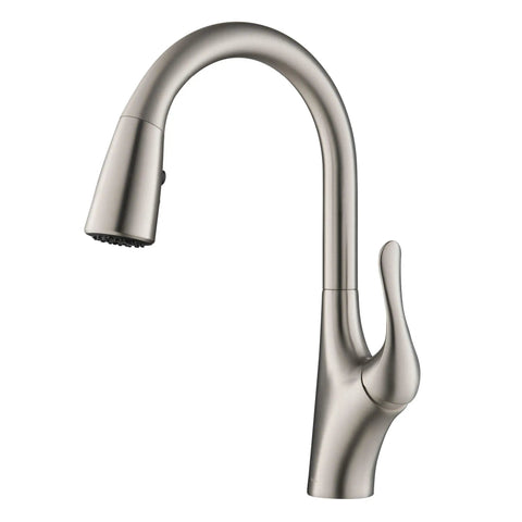 Merlin Dual Function Pull-Down Kitchen Faucet With Single Handle, 16-Inch Reach, Spot-Free Stainless, Solid Brass