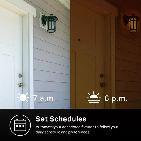 Smart Light Switch HS200P3 Single Pole With Neutral Wire 2.4GHz Wi-Fi Plug And Play Works With Alexa And Google Home No Hub Needed UL Certified White Pack Of 3 For Easy Remote Control schedule setting illustration
