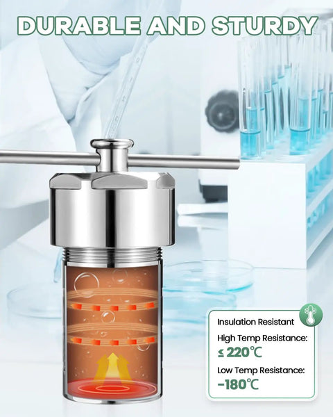 50ml PTFE Lined Hydrothermal Autoclave Reactor For Lab Use Workhorse Stainless Steel Shell in lab setting
