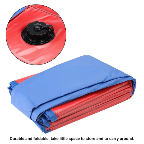 Portable Whelping Pool for Dogs and Pups, Foldable 47 Inch Birthing Pool in durable PVC, folded with valve detail
