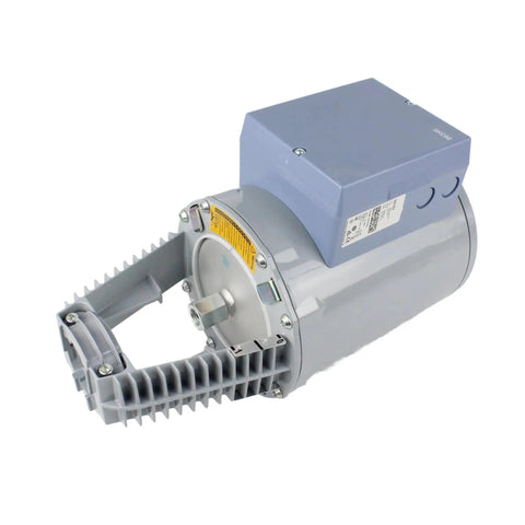 Workhorse Grade Electro Hydraulic Actuator For Valve Automation With 40 Mm Stroke And 2800 Nm Torque spring return design gray motor with gear mount.
