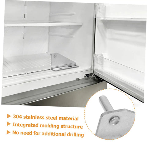 Beefed Up Two Pack Stainless Steel Refrigerator Hinge Kit With Double Bearing And Integrated Base For Chest Freezers detail view
