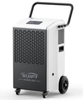Commercial Dehumidifier With Pump For Large Basements, Commercial Spaces, And Industrial Areas, 260 Pint Capacity, front view.