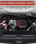 Idle Speed Control Valve And Idle Air Control Valve Throttle Stepper Motor For Stable Engine Operation close-up under car hood