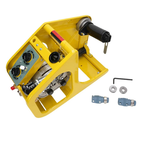 Yellow control panel for CO2 MAG Welding Machine With Automatic Wire Feeder, Steel Double Drive MIG Welder for heavy duty use.