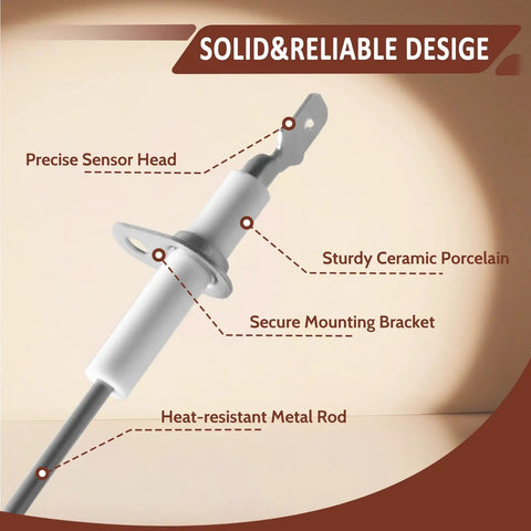 Flame Sensor Replacement For Carrier Bryant Day And Night Furnaces Direct Fit Electrode Sensor with ceramic insulator