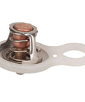 Premium Engine Coolant Thermostat With Gasket Seal Kit For Mini Cooper 2002 To 2008 R50 R52 R53 close-up showing metal and spring details.