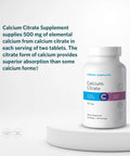 Calcium Citrate Supplement 500 Mg 120 Tablets For Strong Bones And Muscle Health No Fuss Digestion Gentle On The Stomach