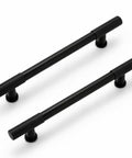 10 Pack 5 Inch Matte Black Cabinet Handles And Drawer Pulls With 128mm Hole Centers Solid Rust Resistant Hardware
