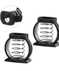 2Pcs Folding Bike Enhanced Hinge Clamp For Brompton Spring C Buckle Accessory with black finish and spring close-up