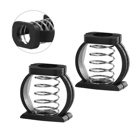 2Pcs Folding Bike Enhanced Hinge Clamp For Brompton Spring C Buckle Accessory with black finish and spring close-up