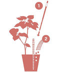 Sustee Aquameter 4 Pack Leave In Plant Soil Moisture Sensor For Pots White Medium Size Lets You Track Water Needs In The Soil For 3.5 To 6 Inch Pots Without Guessing, insert in potted plant