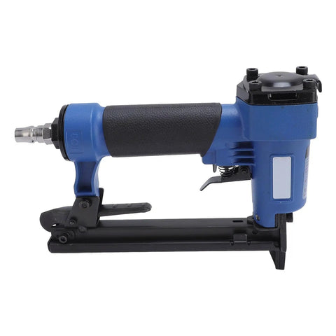 Heavy Duty Pneumatic Brad Nailer With 20 Gauge 1 4 To 1 2 Inch Capacity Anti Jam Design and Solid NPT Connection, side view