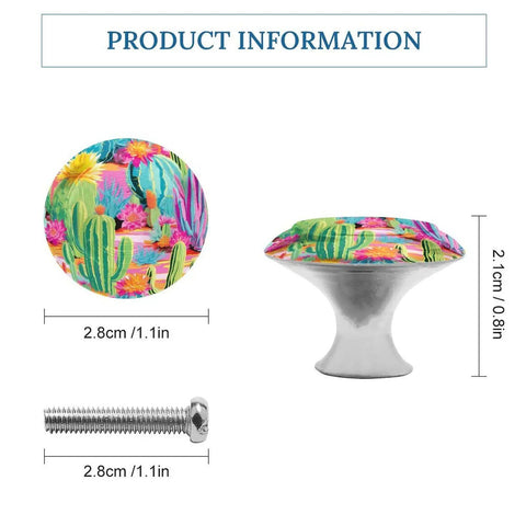 Cactus Flower Cabinet Knobs Two Pack Pull Handles for Kitchen Dresser Drawer Cabinets Cupboards Closet Built to Last Durable Aluminum