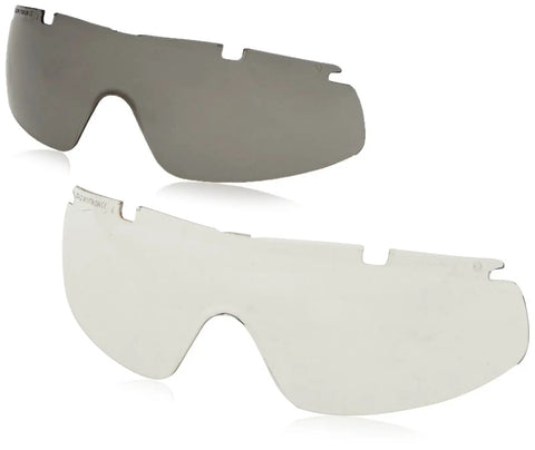 Red Laser Safety Glasses Shootin Clear Dots And Lines Up To Fifty Feet With Lockdown Grip, showing two lens options.