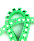 Flex Edge Guard Protective Strip For Car Finishing And Dry Sanding shown in green, flexible design with circular magnets, 550 mm length.