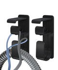 Double Hook CPAP Hose Holder And Mask Hanger For Bed Mounts With Anti Skid Base holding multiple hoses