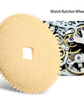 Ratchet Wheel Replacement Part For Mechanical Watch Movement Fits 2824-2 2836-2 2834-2, premium alloy gear close-up